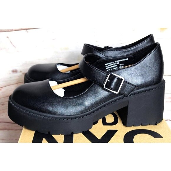Madden NYC Mary Jane Lug Black Size 7.5 Shoes – Stylish, Breathable & Eco-Friend - Picture 3 of 16